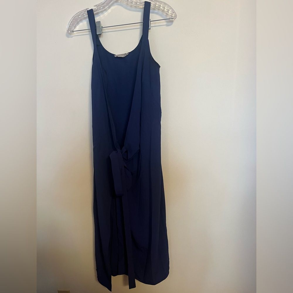 Everlane Asymmetrical Navy Wrap Dress